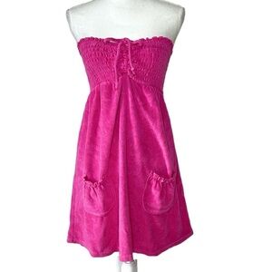 Vintage Y2K Terry cloth cover up dress